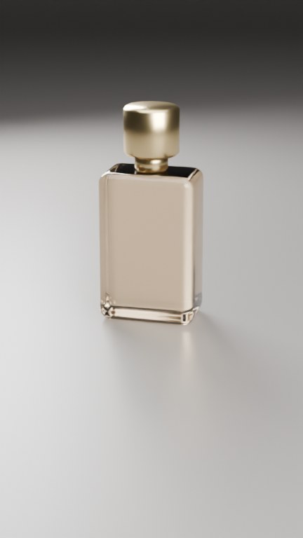 Hero orbit around a perfume bottle, 9:16 frame